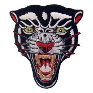 Patchs brodé Thermocollant La panthère rugissante Broderie Badge Patch Ecusson