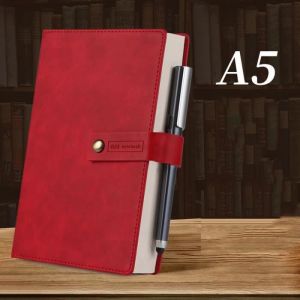 A5 408 Pages Agenda Épaissie Agenda Cahier Agenda de Bureau Agenda avec Stylo Rouge