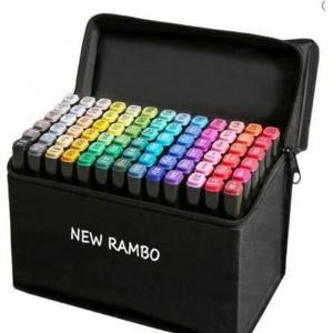 Marqueurs - 80 Couleurs - Double Pointe - Ind&eacute;l&eacute;bile - Opaque