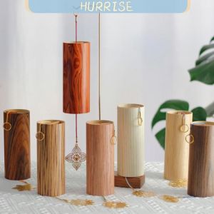 HURRISE Chakra carillons Chakra carillon de bambou naturel carillon de vent de m&eacute;ditation musique kit Troisi&egrave;me &oelig;il Racine