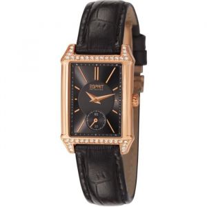 Montre - ESPRIT COLLECTION - Analogique - Femme - Cuir Noir - Verre min&eacute;ral
