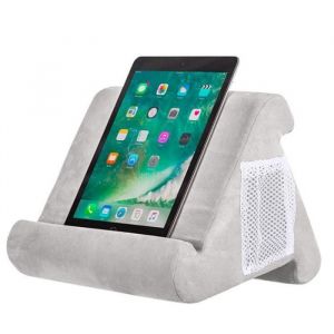Coussin De Support Pour Tablette/TelephoneTablette Porte Livre Support de lecture de tabletteLecture Lit Soutien CoussinGris