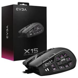 Souris MMO - EVGA - X15 - Optique - 16000 DPI - 20 boutons programmables