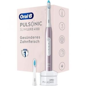 Brosse à dents sonique - Braun - Oral-B Pulsonic Slim Luxe 4100 - Rose - Légère - Gencives saines