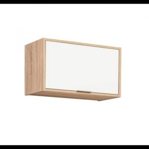Meuble haut pour hotte de cuisine Vanessa - Beige/Blanc - L 60 x H 36 cm