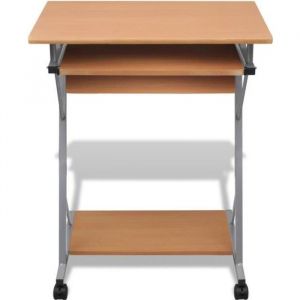 Mobilie Bureau Informatique Table Informatique Meuble De Bureau Pour Ordinateur PC 60x40x75cm Marron
