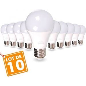 LOT de 10 AMPOULES LED E27 14W Eq 100W (Blanc chaud 2700K)