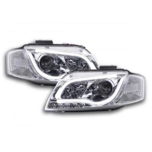 Paire de feux phares avant Audi A3 8P-8PA de 2003 a 2008 Daylight Led Chrome