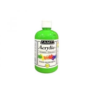 BOUTEILLE DE PEINTURE ACRYLIQUE &Eacute;DUCATIF - TOUS SUPPORTS - 500 ML - VERT - AMT