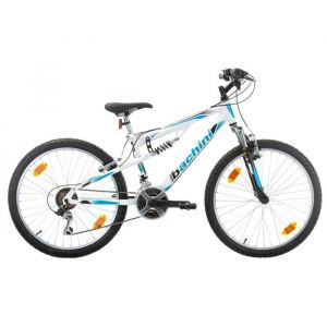 V&eacute;lo enfant - VTT 24 Tout Suspendu - Transmission compl&egrave;te Shimano  - id&eacute;al pour taille  entre 1.35 et 1.60m (Garde boues
