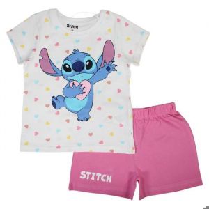 Ensemble Stitch fille rose - tee shirt + short STITCH