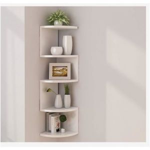 &Eacute;tag&egrave;re murale dangle classique &agrave; cinq niveaux id&eacute;ale pour le rangement dune biblioth&egrave;que (blanche).