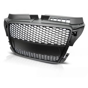 Grille de calandre pour Audi A3 8P de 04/2008 a 07/2012 look Sport Noir mat-27318040