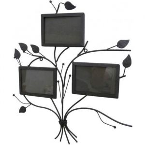 Pêle-Mêle - LHERITIER DU TEMPS - Arbre de Vie - 3 Cadres Photos - Fer Patiné Marron - 15x52x53cm