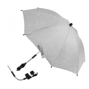 Ombrelle Poussette Universelle 50+ UV Parapluie de Protection Solaire avec Clip pour Landau Poussette Diamètre 75cm (gris 75cm)