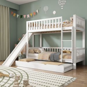 lit mezzanine et superposé enfant-design maison-boisblanc90x200/190cmsans matelas-HAUSS SPOLE