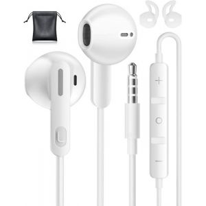Ecouteurs Filaire 3.5mm Intra écouteurs avec Microphone HD pour Samsung Anti-Bruit Casque Deep Bass écouteur Jack 35mm