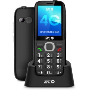 SPC FORTUNE 2 MAX - T&eacute;l&eacute;phone mobile pour seniors 4G grandes touches 104 dB et base de charge