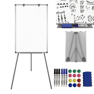Chevalet de Conférence XMTECH - Tableau Blanc Magnétique avec Trépied - Réglable en Hauteur - Effaçable - Mobile