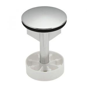 Clapet à ailettes bonde à tirette de lavabo D. 39 mm laiton chromé