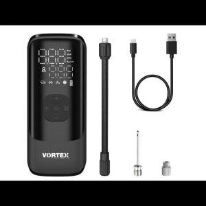 Vortex- Air Saver - Compresseur Dair Portatif - Powerbank Int&eacute;gr&eacute;e - Lampe Torche Led - 150 Psi
