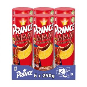 LU - 6 paquets de Prince Maxi Gourmand - Biscuits fourrés au chocolat  - (6x250g)