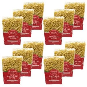 Savino Pasta - Lot 12x Pâtes Amorini n°190 - Paquet 500g