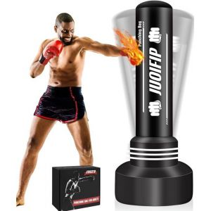 180cm Sacs de Frappe autoportants pour Adultes - Sac de Frappe Lourd de avec Support - Sac de Boxe Gonflable pour Hommes