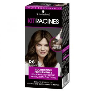 Pack de 2 - Kit Racines - Coloration Racines Permanente - Châtain R6