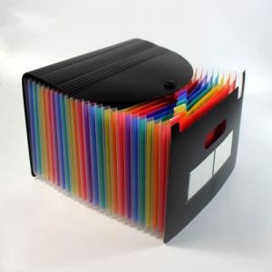 Trieur Extensible 24 Compartiments Classeur de Documents A4 Grande Capacit&eacute; Trieur &agrave; Soufflets Classeur Rangement Papie &Eacute;tiquette