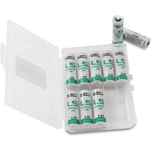 Lot de 10 piles Saft LS14500 AA-Mignonlongue dur&eacute;e Li-SOCl2 haute performance de 36 Vdans bo&icirc;te &agrave; piles de Weiss more power + 116