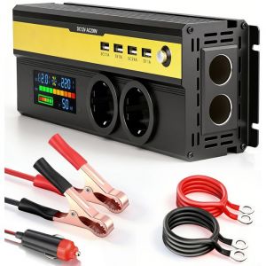 Convertisseur 12V/24V &agrave; 220V 2500W onde pur sinus Onduleur de puissanceultra-compact pour voiture/bateau