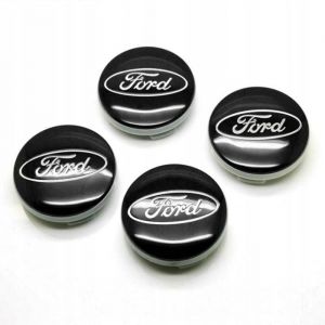 4pcs Caches Moyeu Centre Roue 54mm FORD Noir Logo Enjoliveur