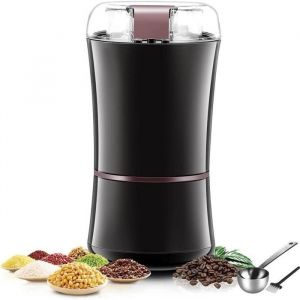 Moulin à Café Électrique 400W Broyeur à Graines de Lin Noix Poivre Épices Semences de Café et Autres avec Lames