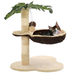 Arbre &agrave; chat - vidaXL - 50 cm - Sisal - Beige et marron