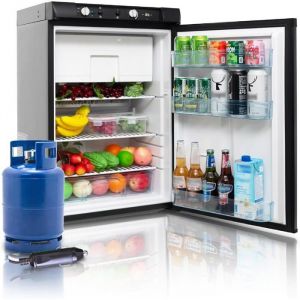 Réfrigérateur à gaz avec congélateur - SMAD - 12V/220V/Gaz - 100L - - Camping maison