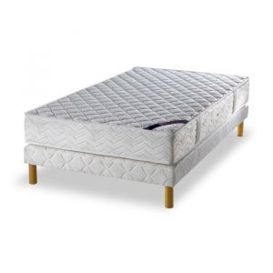 Ensemble matelas ressorts biconiques - confort équilibré 130x190cm + sommier