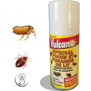 VULCANO - Aérosol Anti PUNAISES DE LIT & PUCES, auto-vidant 150 ml