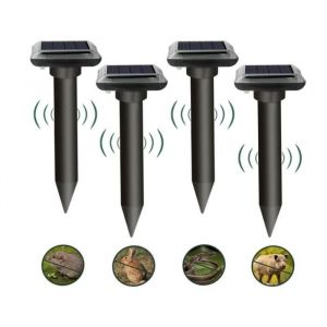 Répulsif Taupe SolaireRépulsif à Taupes à ultrasonsRépulsif Anti TaupesTaupes à énergie Solaire pour Taupes (4 pièces)