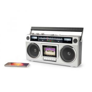 Ghetto Blaster - BIGBEN - Radio FM Bluetooth - 15W - Lecteur K7 - Entr&eacute;e USB MP3