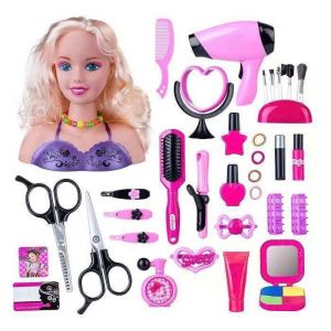 Poup&eacute;e Coiffure et Maquillage 35 Accessoires Pi&egrave;ces T&ecirc;te Poup&eacute;e pour Coiffer et Maquillage Poup&eacute;e pour Maquillage et Coiffure Jouet