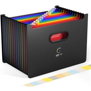 ABClife Trieur Accordeon A4 13 Compartiments Rangement Papier Administratif Range Document Trieur Pochette &agrave  Soufflet V72