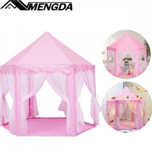 Tente de Jeu enfants-MENGDA-Ch&acirc;teau de princesse-Tente de jeux enfant fille grand-Hauteur 142 cm-Sans guirlandes lumineuses