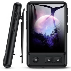 AGPTEK 32Go MP3 Bluetooth 5.3 MP3 Sport avec Clip 2.4 Écran Tactile Baladeur MP3 Numérique HiFi Audio avec Haut-Parleur Radio Noir
