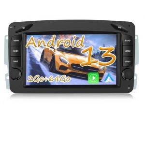 Autoradio Android 13 - AWESAFE - Mercedes Benz CLK W209 W203 W463 W208 - 2Go RAM - 64Go Stockage - 7 Écran GPS