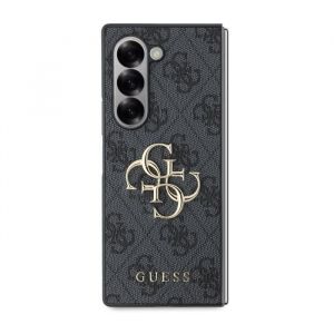 Coque Arri&egrave;re pour Samsung Galaxy Z Fold 6 &agrave; Motif 4G &Eacute;l&eacute;gant Guess Gris