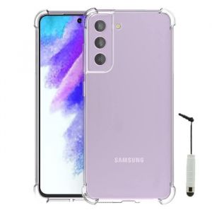 VCOMP® Pour Samsung Galaxy S21 FE 5G 6.4: Coque Silicone anti-choc ultra résistant avec Coins Renforcés + mini Stylet -
