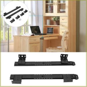 Support Clavier - COCOSITY - Rail Coulissant - Ajustement de Hauteur - Antidérapant - Noir/Blanc