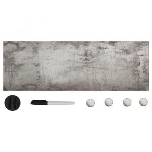 vidaXL Tableau noir magnétique mural Verre 60x20 cm Gris Verre trempé