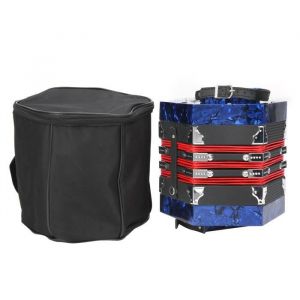 Qiilu concertina portable Accordéon Accordéon professionnel portable pour adultes Fournitures dinstruments de musique (bleu